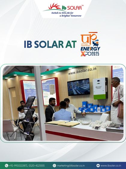 Our team demonstrating our solar solutions to an interested visitor at the UP Energy Expo. We are committed to empowering India's solar revolution, one conversation and one panel at a time.