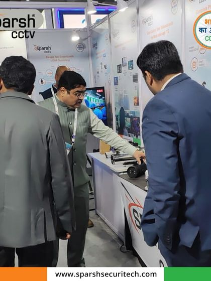 My team explaining the technical specifications of our products to interested parties at the Maritime India Exhibition.