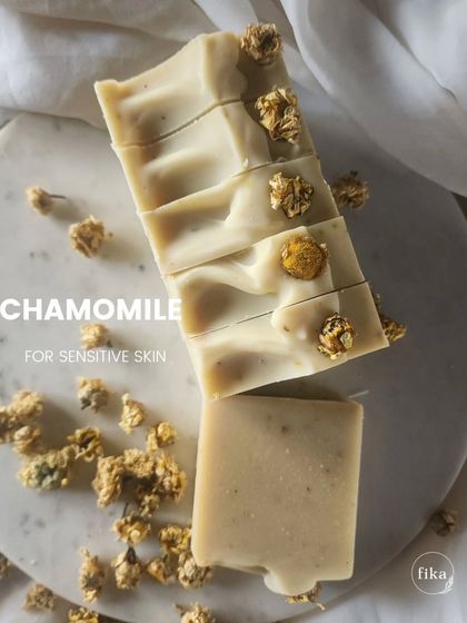 Treat your skin to the gentle love of chamomile. My Chamomile Soapbars are crafted with chamomile-infused olive and jojoba oil to heal, protect, and leave your skin feeling soft and refreshed.