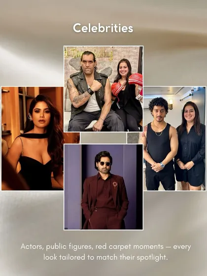 A collage showcasing some of the amazing celebrities I've worked with. Each look is tailored to match their unique personality and the event's spotlight.