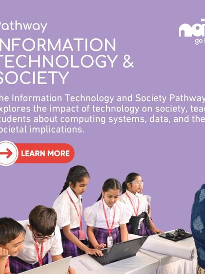 Our Information Technology and Society Pathway explores the impact of technology on society, teaching students about computing systems, data, and their societal implications.