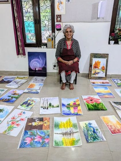 We are so honored to be part of Harinder ma'am's artistic journey. Her continuous growth and beautiful creations inspire everyone in the studio.