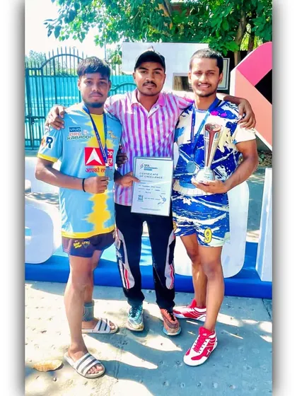 Teammates celebrating their victory at the SFA Under-19 Championship.