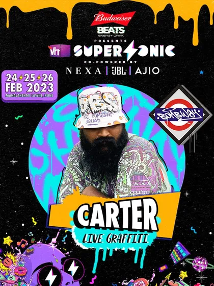 My official poster for a live graffiti session at the Vh1 Supersonic festival. These events bring street art to a massive audience and are always a blast.