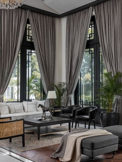 This image from our feature on mood boards shows a finished living room from the House of Verandahs. It illustrates how the initial vision of comfort, nature, and timelessness translates into a tangible, evocative space.