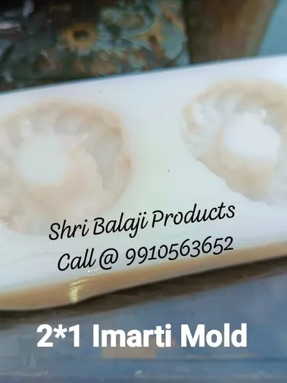 This is my 2-in-1 Imarti mold, perfect for creating these intricate, spiral-shaped candles or soaps. The silicone is flexible for easy demolding without breaking the delicate design.