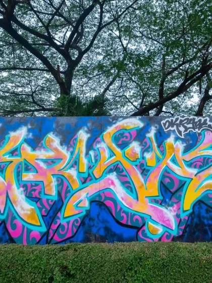A wide shot of the Masala style piece, showing how it dominates the wall. It's about creating a big impact and leaving a lasting impression.
