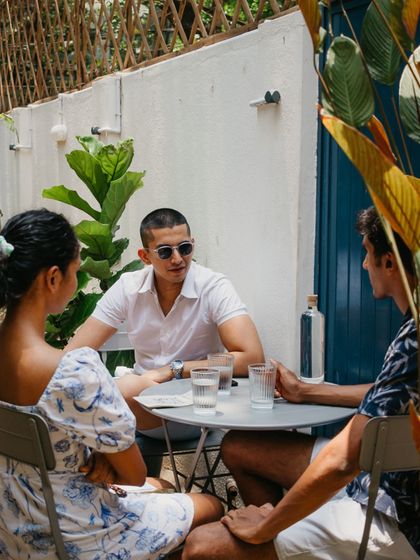 Our outdoor seating is the perfect backdrop for deep conversations and making new friends. Grab your crew and come join us.