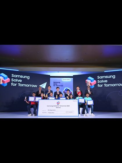 The awards ceremony at the Samsung Solve for Tomorrow Grand Finale. Our responsibilities included show running, stage management, and teleprompter operations to celebrate the next generation of innovators.