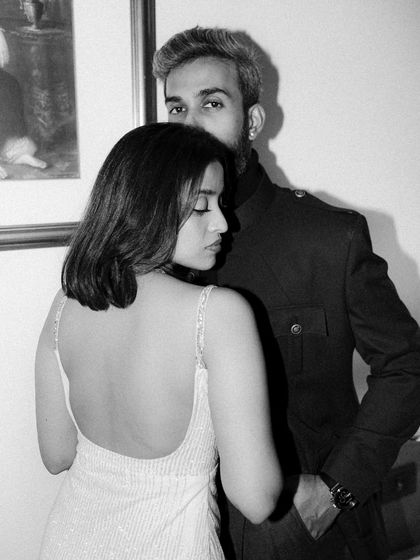 The intimacy of a black and white portrait is undeniable. This close-up shot, with its soft focus and moody lighting, is about capturing a feeling rather than just an image. It’s a quiet, artful moment of connection.