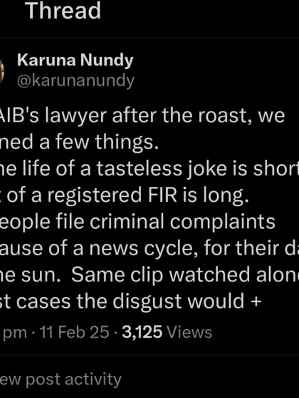 As a lawyer for AIB after their roast, I learned that while a tasteless joke is fleeting, a registered FIR is not. Criminal complaints are often filed for publicity, a misuse of the legal process that I frequently challenge.
