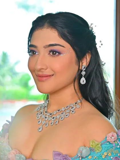 The final look is pure enchantment. This is a perfect example of a creative, themed look that is still incredibly pretty and flattering.