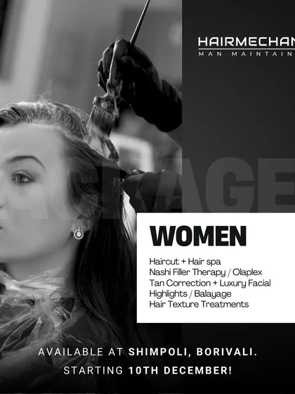 Announcing our new packages for women at our Borivali location. Choose from a range of services including Nashi Filler Therapy, luxury facials, and hair texture treatments.