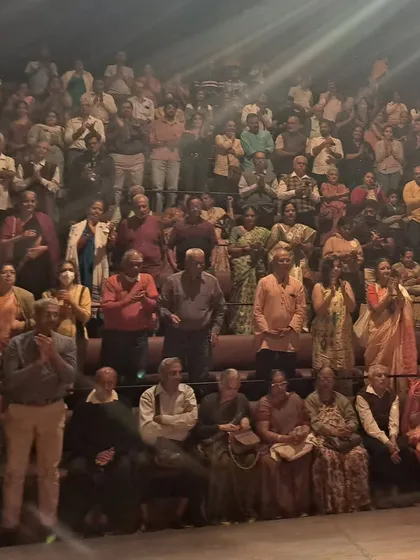 The incredible feeling of a standing ovation after our play 'Bengaluru Nagaratnamma' at Rangashankara. This connection with the audience is what makes every performance worthwhile.