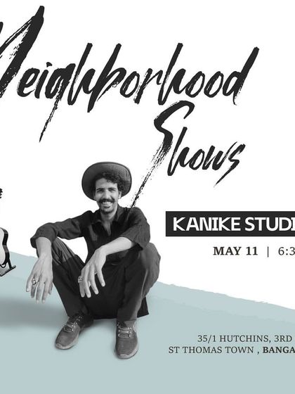 A poster for one of our "Neighborhood Shows," featuring a talented local guitarist. These intimate performances are a wonderful way to unwind and enjoy live music.