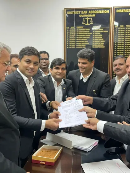A key moment from the nomination filing, surrounded by the trust and support of my colleagues.