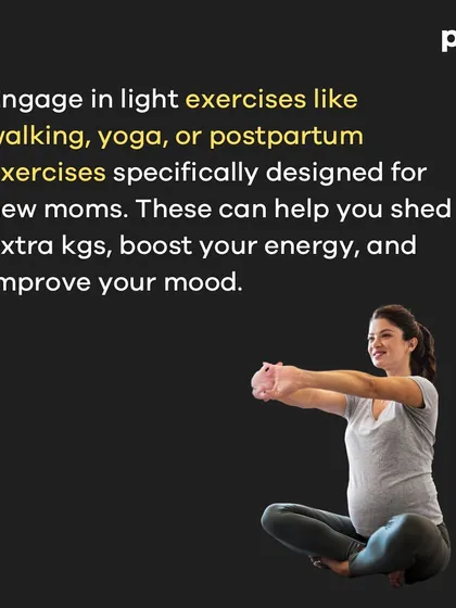 This series offers weight loss guidance specifically for nursing moms. It highlights the importance of focusing on nutrient-dense foods for you and your baby, engaging in light exercises like walking and postpartum yoga, and planning meals in advance.
