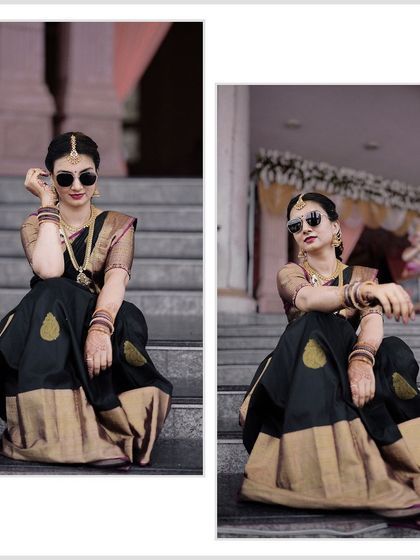 A final set from the bride with sunglasses, capturing her unique style and confidence on her special day.