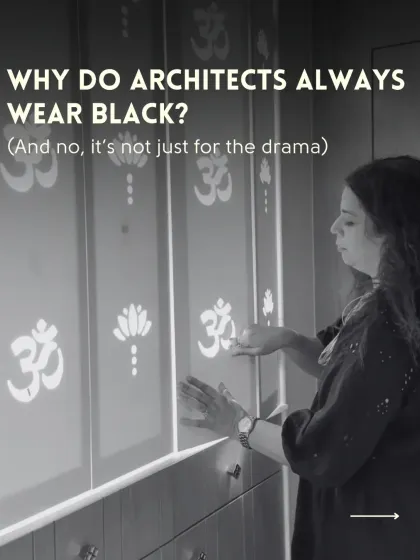 Why do architects and designers wear so much black? For me, it's a timeless, bold, and versatile choice that lets the colors and textures of my designs take center stage. It's a uniform that signifies focus.