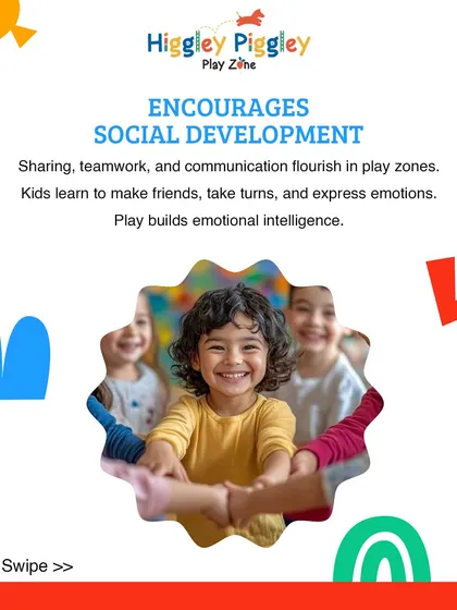 Play zones are crucial for social development. Here, kids learn to make friends, take turns, share, and communicate, which builds emotional intelligence.