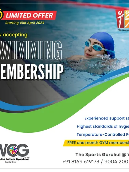 We are now accepting swimming memberships at our WCG facility. Enjoy our hygienic, temperature-controlled pool and get a free one-month gym membership with our limited-time offer.