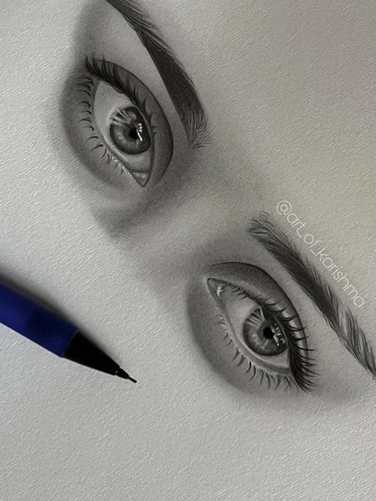 A detailed study of eyes, sketched in 3 hours on Fabriano paper. Practicing individual features helps me perfect my technique for larger portraits.