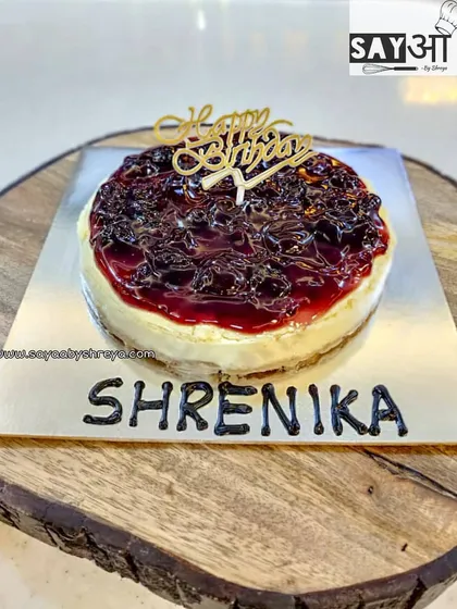 I also bake classic desserts, like this New York style blueberry cheesecake. It has a rich, creamy texture and a generous topping of homemade blueberry compote, making it a timeless choice for any occasion.