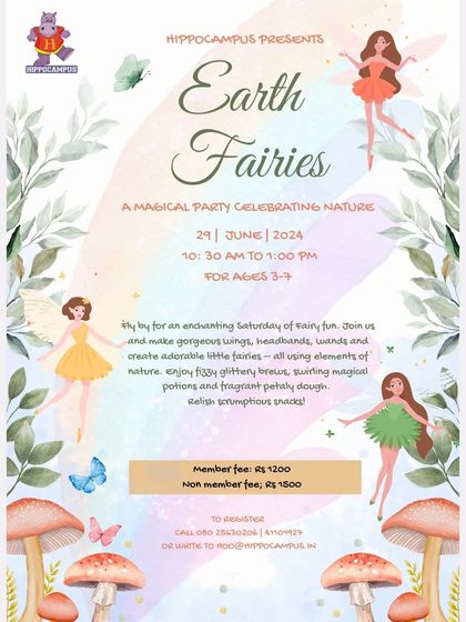 Fly by for an enchanting Saturday of fairy fun! At our Earth Fairies party, we celebrate nature by making gorgeous wings, wands, and fizzy magical potions, all using natural elements.