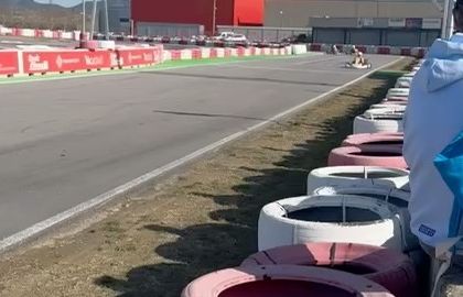 A trackside view of our junior driver during his test.