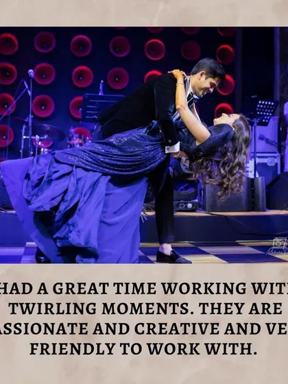 "Had a great time working with Twirling Moments. They are passionate and creative and very friendly to work with." My passion for storytelling through dance is what drives every project.