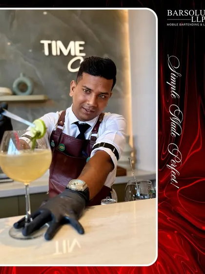 We were proud to partner with Bvlgari for their exclusive product launch in Chennai. Our mixologist is seen here adding the final touch to the Peach Picante, a bespoke cocktail designed to match the brand's timeless elegance.
