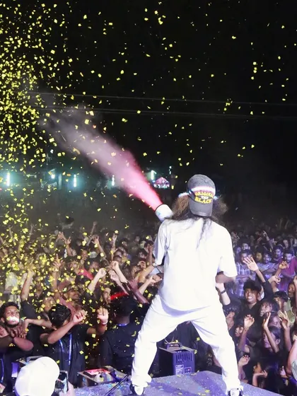 There's no better feeling than this. Firing up the confetti gun and seeing the energy of a massive crowd in front of me. I make sure every show ends with a bang.