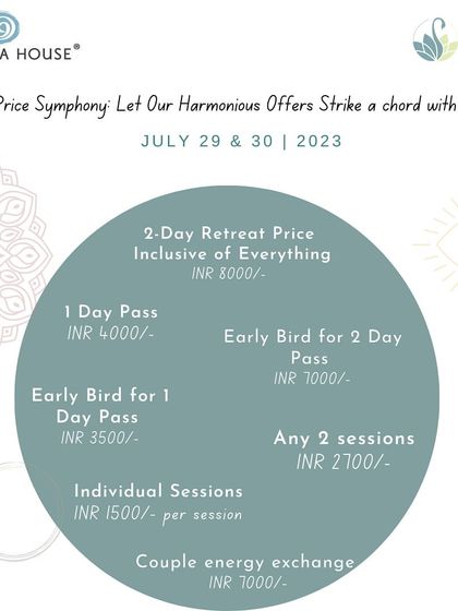 We offer flexible pricing for our day retreats to make them accessible. This includes options for a full 2-day pass, a 1-day pass, or even dropping in for individual sessions that resonate with you.