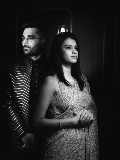 A powerful and stylish black and white portrait. We use creative lighting to craft images that are both artistic and full of emotion.