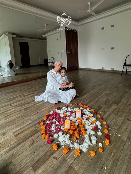 A quiet moment with my daughter in the yogashala. Motherhood reminds me of the importance of connecting with our own inner child with kindness and compassion.