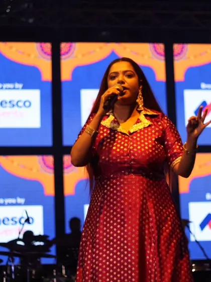 A close-up shot from Day 9, capturing my focus and energy while addressing the thousands in attendance.