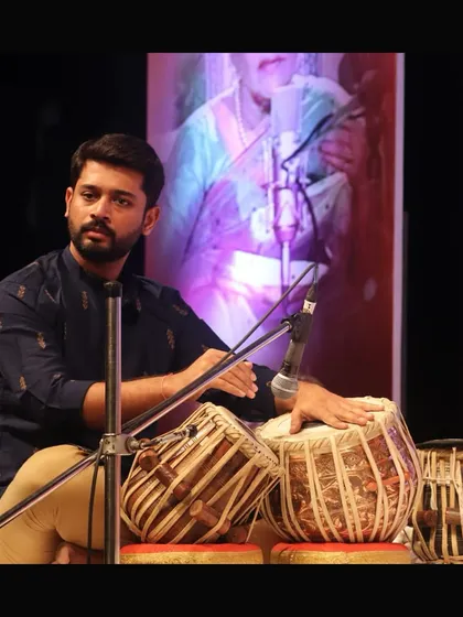 A contemplative moment during a performance. Music often takes you to a different space.