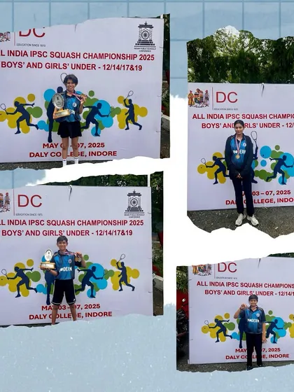A collage of our champions from the All India IPSC Squash Championship 2025. We are proud to power school teams to victory.