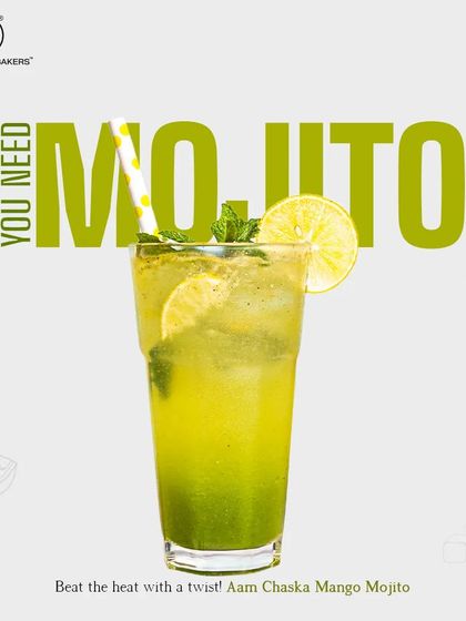 Try our Aam Chaska Mango Mojito for a tangy twist. This drink combines the sweetness of mango with the zesty flavors of a classic mojito.