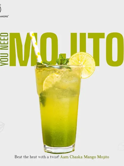 Try our Aam Chaska Mango Mojito for a tangy twist. This drink combines the sweetness of mango with the zesty flavors of a classic mojito.