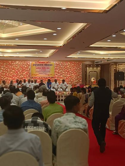 A corporate or community event in progress at Ashoka Banquet hall. This shows the versatility of the space for functions other than weddings.