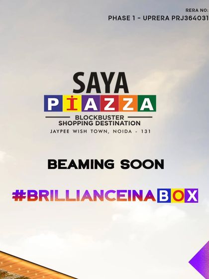 "Brilliance in a Box" is beaming soon. This teaser graphic for Saya Piazza promises a project that is big, bold, and built for the success of our retail partners and the enjoyment of our visitors.