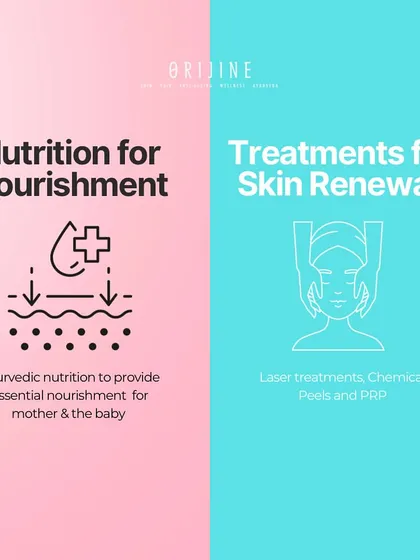 For new mothers, I focus on Ayurvedic nutrition for deep nourishment and advanced treatments like laser and PRP for skin renewal, ensuring both mother and baby are cared for.