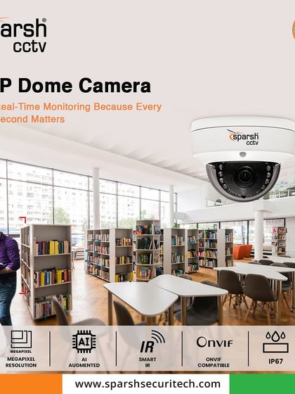 Our IP Dome Camera provides real-time monitoring because every second matters. It features megapixel resolution, AI-augmented intelligence, and smart IR for reliable surveillance in any setting.