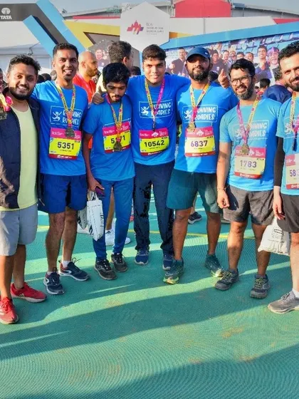 Race day with the gang! Here are some of our boys after crossing the finish line at the TCS World 10K Bengaluru. There is nothing like the feeling of achieving a goal together and celebrating with your medals.