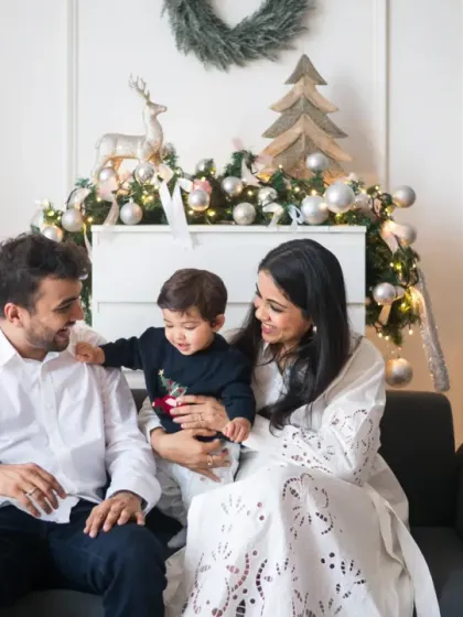 The magic of Christmas, captured in a single family portrait. My annual Christmas Mini-Sessions are a festive tradition for so many families. It's a joy to create these cheerful, themed setups where families can create their holiday cards and memories for the year.