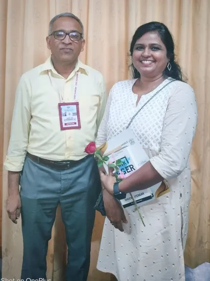 With Prof. Dr. Simon Thattil at the University of Kerala. It's always an honor to connect with and learn from experienced academics.