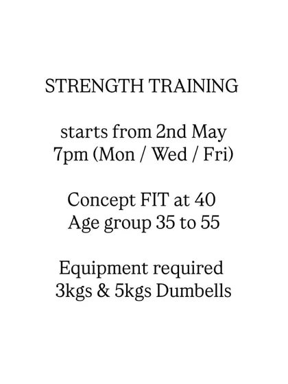 Here are the details for my 'FIT at 40' online strength training program. It's designed for adults between 35 and 55 who want to build practical strength with just a pair of dumbbells.