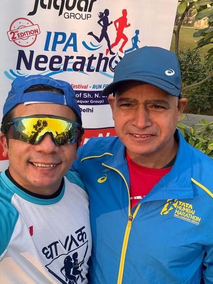 Running for a cause. A promo run for the IPA Neerathon, an event dedicated to raising awareness for water conservation.