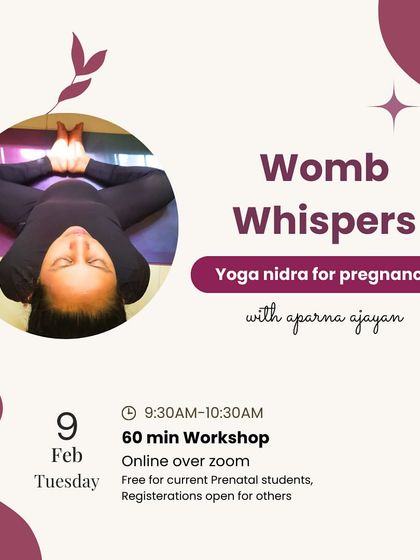'Womb Whispers' is my special Yoga Nidra workshop for pregnancy. It's a guided meditation for deep relaxation and connecting with your baby.
